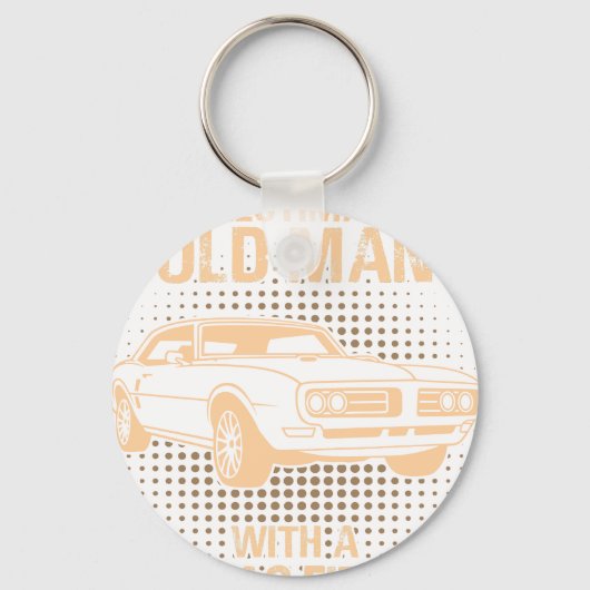 Een oude man Pontiac Firebird 1968 Sleutelhanger (Voorkant)