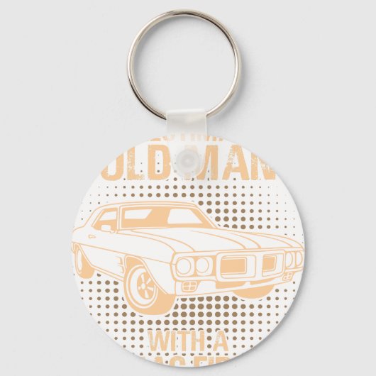 Een oude man Pontiac Firebird 1969 Sleutelhanger (Voorkant)