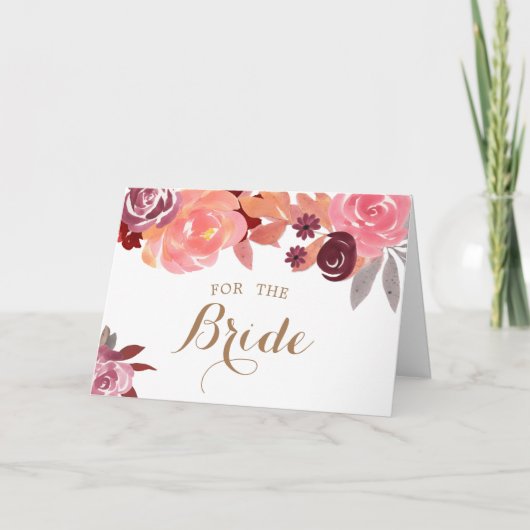 een oude nieuwe geleende en blauwe bruidskaart kaart (Voorkant)