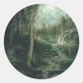 Een Oude Open plek (1881) Klassieke Ronde Sticker (Voorkant)