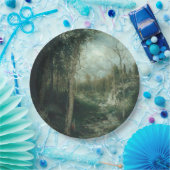 Een Oude Open plek Schilderij  (1881) - Papieren b Bordje (Feest)