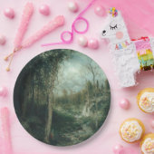 Een Oude Open plek Schilderij  (1881) - Papieren b Bordje (Feest)