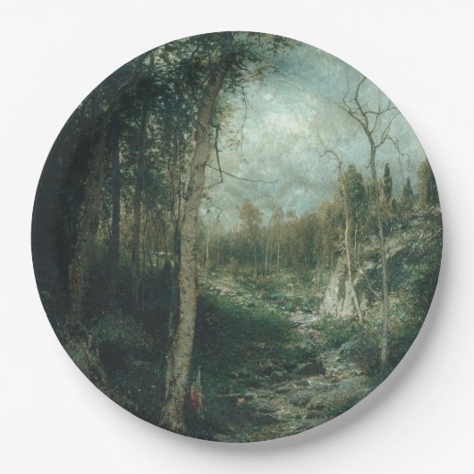 Een Oude Open plek Schilderij  (1881) - Papieren b Bordje (Voorkant)