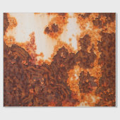 Een oude roestkleurige vlek op het oppervlak cadeaupapier (Vlak)