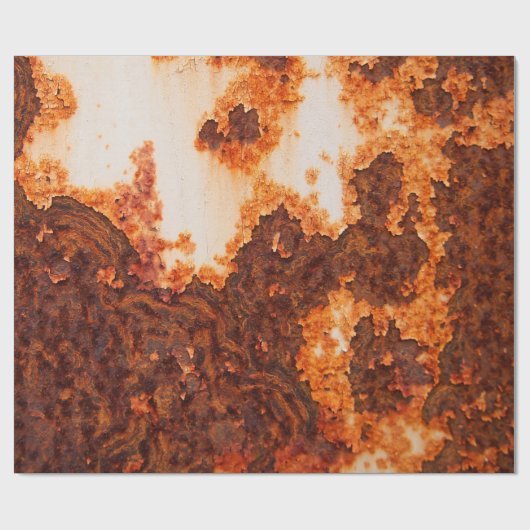 Een oude roestkleurige vlek op het oppervlak cadeaupapier (Vlak)