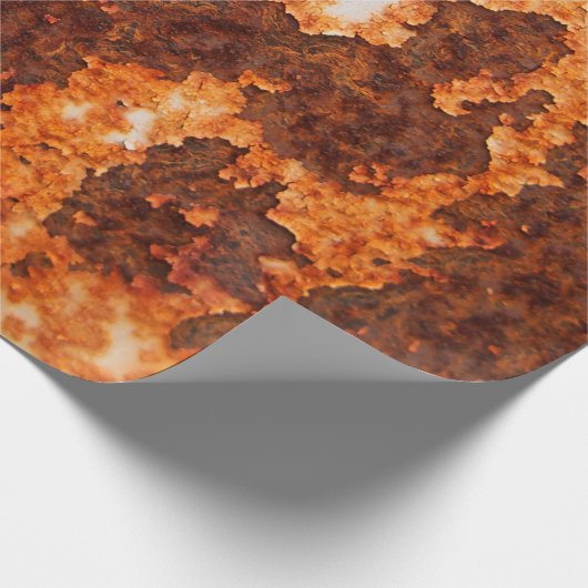 Een oude roestkleurige vlek op het oppervlak cadeaupapier (Hoek)