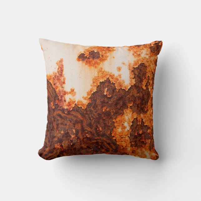Een oude roestkleurige vlek op het oppervlak kussen (Voorkant)