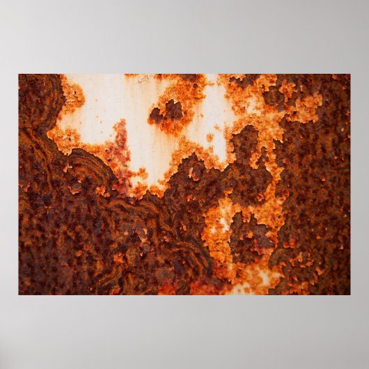 Een oude roestkleurige vlek op het oppervlak poster (Voorkant)