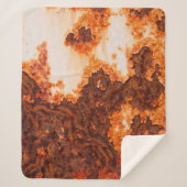 Een oude roestkleurige vlek op het oppervlak sherpa deken (Voorkant)