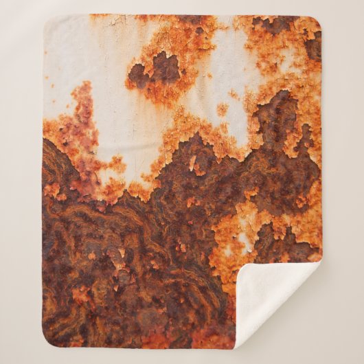 Een oude roestkleurige vlek op het oppervlak sherpa deken (Voorkant)