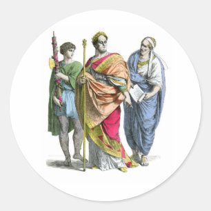 Een oude Romeinse keizer Ronde Sticker