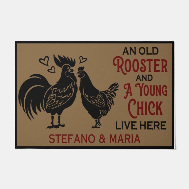 Een oude rover en een jonge griet wonen hier  deurmat (Voorkant)
