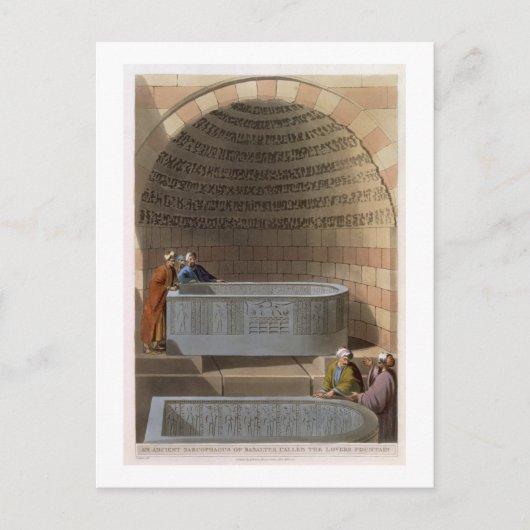 Een oude Sarcofagus van Basaltes, de Lov Briefkaart (Voorkant)