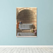 Een oude Sarcofagus van Basaltes, de Lov Canvas Afdruk (Insitu (Houten vloer))