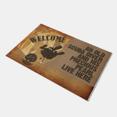 Een oude Scuba Diver Welkomstdeur Deurmat (Schuin)