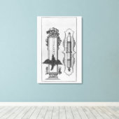 Een oude slimme dras, illustratie canvas afdruk (Insitu (Houten vloer))