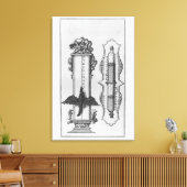 Een oude slimme dras, illustratie canvas afdruk (Insitu (Woonkamer))