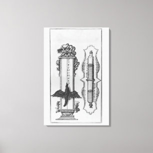 Een oude slimme dras, illustratie canvas afdruk