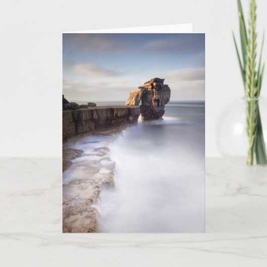 Een oude status bij de Rots van de Preekstoel Feestdagen Kaart (Voorkant)