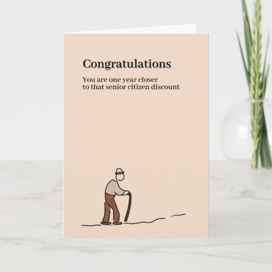 Een oude verjaardag krijgen kaart (Voorkant)