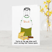 Een oude verjaardagsgroet kaart (Gele Bloem)