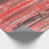 Een oude versleten schuur of antiek houten omheini cadeaupapier (Hoek)