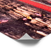 Een oude versleten schuur of antiek houten omheini poster (Hoek)