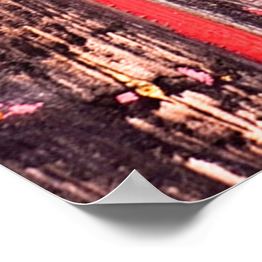 Een oude versleten schuur of antiek houten omheini poster (Hoek)