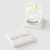 Een oude vriend is een waardevol Antiek! Stenen Onderzetter (Zijkant)