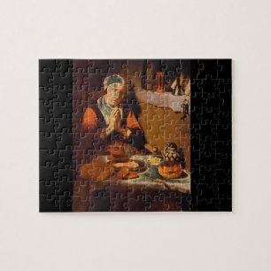 Een oude vrouw die bidt_Nederlandse meesters Legpuzzel
