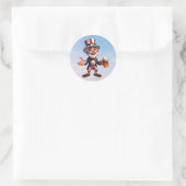 Een oudere burger verkleed als Uncle Sam Ronde Sticker (Tas)