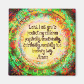 Een oudergebed geïllustreerd magneet (Voorkant)