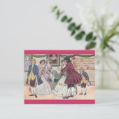 Een ouderwetse Bal van Kerstmis Feestdagenkaart (Staand voorkant)