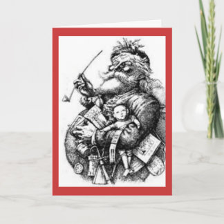 Een ouderwetse kerst feestdagen kaart