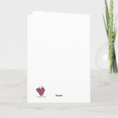 Een ouderwetse vintage kerst kaart (Achterkant)