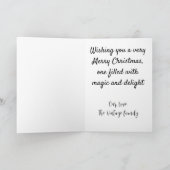 Een ouderwetse vintage kerst kaart (Binnen)