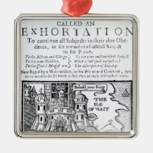 Een Ould Ship noemde een Exhortatie' Metalen Ornament