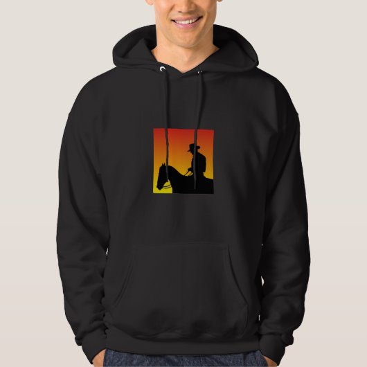 Een overdekt sweatshirt met een paard voor hem (Voorkant)
