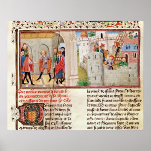 Een overeenkomst en de bouw van een kasteel poster