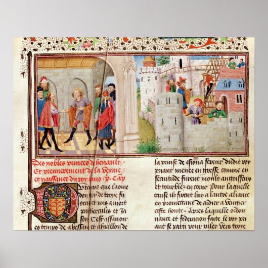 Een overeenkomst en de bouw van een kasteel poster (Voorkant)