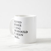 Een overleden e-mail zou een vergadering moeten zi koffiemok (Voorkant links)