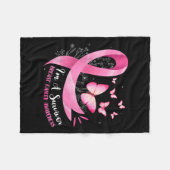 Een overlevende borstkanker bewustzijn roze lint v fleece deken (Voorkant (Horizontaal))
