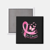 Een overlevende borstkanker bewustzijn roze lint v magneet (Voorkant / Achterkant)