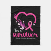 Een overlevende borstkanker bewustzijn vrouwen fleece deken (Voorkant)