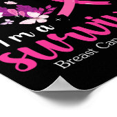 Een overlevende borstkanker bewustzijn vrouwen poster (Hoek)