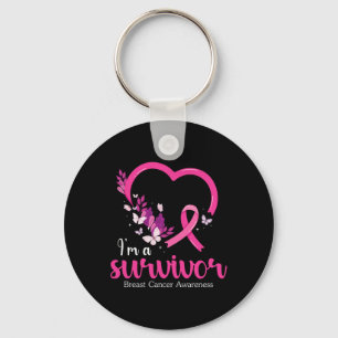 Een overlevende borstkanker bewustzijn vrouwen sleutelhanger