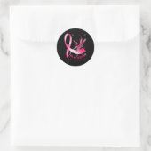 Een overlevende Dragonfly borstkanker bewustzijn Ronde Sticker (Tas)