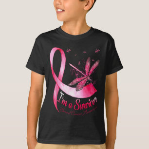 Een overlevende Dragonfly borstkanker bewustzijn T-shirt