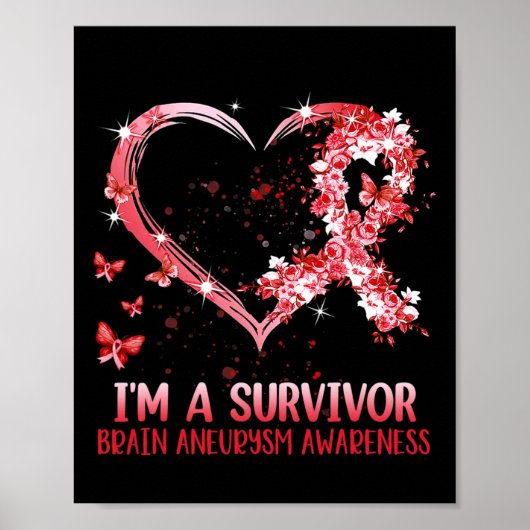 Een overlevende hersenen aneurysma bewustzijn Bour Poster (Voorkant)