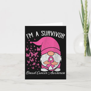 Een overlevende Pink Ribbon Borstkanker Awareness Kaart